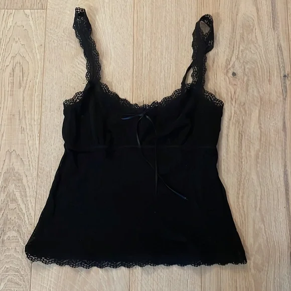 Eberjey Black Lace Camisole.